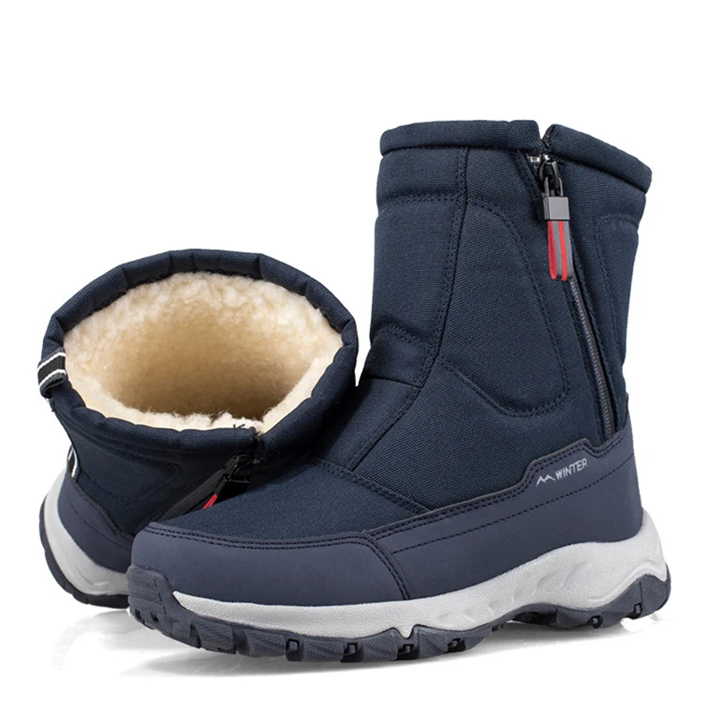 Winter New Thick Couple Snow Boots Shoes Men